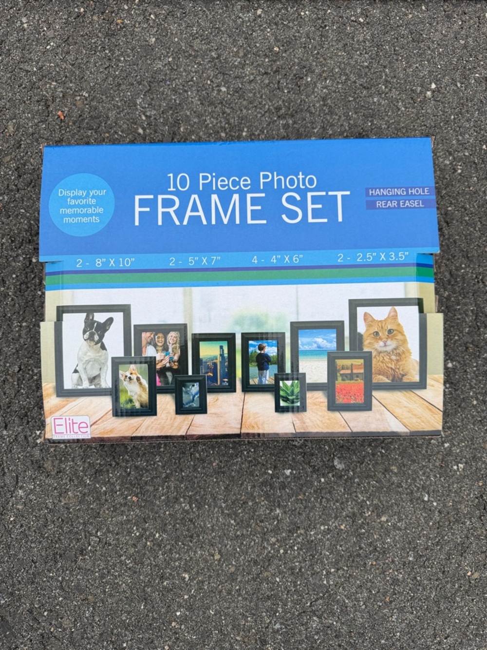 10-Piece Photo Frame Set in Blue Box